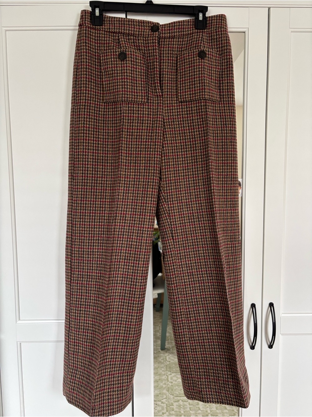 Sezane Dan Trousers Multicoloured Houndstooth - Size 6